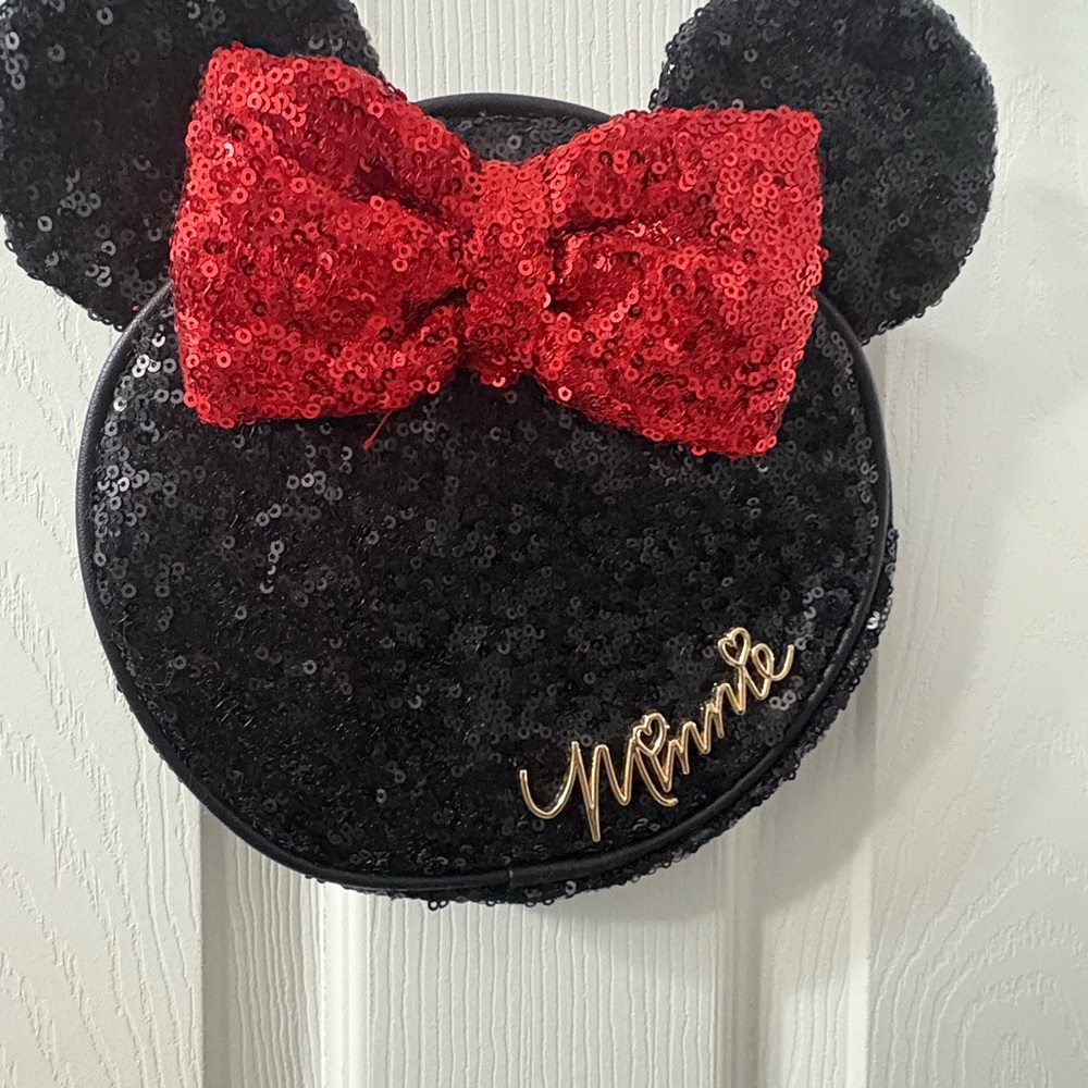 Minnie Mouse Sequin Ears Bag with Red Bow